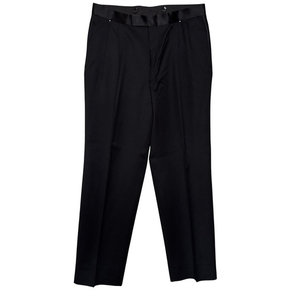 Tuxedo Trousers Jones New York JNY 100% Wool Dress Suit Pants Men Sz 32X31 Black Tuxedo Trousers Jones New York JNY 100% Wool Dress Suit Pants Men Sz 32X31 Black